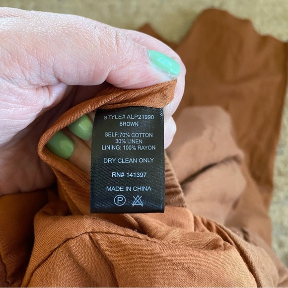 ASTR The Label Linen Jump Suit Wide Leg Strapless Ruffle Backless Elasticated: L - Picture 11 of 12